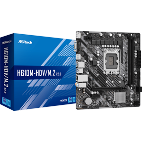 ASRock H610M-HDV/M.2 R2.0, Intel H610, LGA 1700, DDR4, mATX, 90-MXBJH0-A0UAYZ