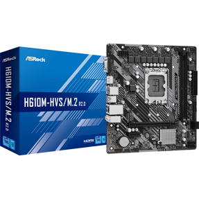 ASRock H610M-HVS/M.2, Intel H610, LGA 1700, DDR4, mATX, 90-MXBJJ0-A0UAYZ