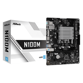 ASRock N100M, Intel N100m, System-on-Chip (SoC), 90-MXBK80-A0UAYZ