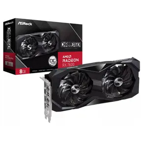 Asrock RX7600 Challenger OC, 8GB GDDR6, AMD Radeon, RX7600 CL 8GO, 90-GA41ZZ-00UANF