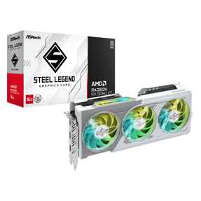Asrock RX9060XT Steel Legend, 16GB GDDR6, AMD Radeon, RX9060XT SL 16GO, 90-GA5JZZ-00UANF