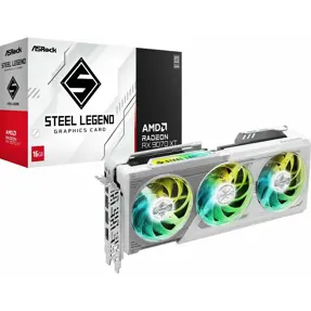 Asrock RX9070 XT Steel Legend, 16GB GDDR6, AMD Radeon, RX9070XT SL 16G, 90-GA5DZZ-00UANF