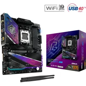 Asrock X870 NOVA WIFI, AMD X870E, AM5, DDR5, ATX, 90-MXBT20-A0UAYZ
