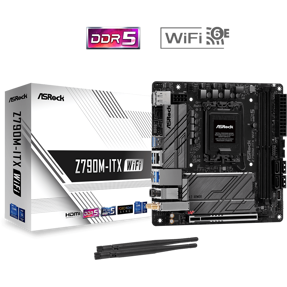 ASRock Z790M-ITX WIFI, Intel Z790, LGA 1700, DDR5, Mini-ITX, 90-MXBKE0-A0UAYZ