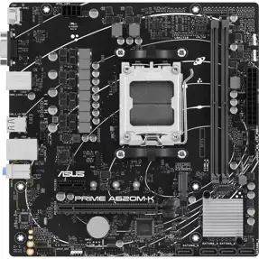 ASUS Prime A620M-K, TDP:120W Max, AMD A620, AM5, DDR5, mATX, 90MB1F40-M0EAY0