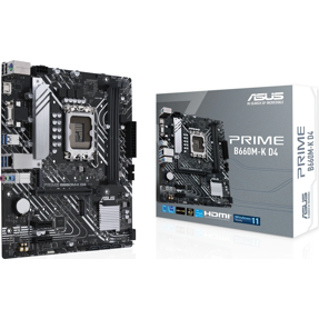 Asus Prime B660M-K D4, Intel B660, LGA 1700, DDR4, mATX, 90MB1950-M0EAY0
