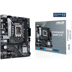 Asus Prime B660M-K D4, Intel B660, LGA 1700, DDR4, mATX, 90MB1950-M0EAY0