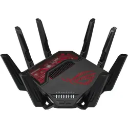 ASUS Router ROG Rapture GT-BE19000 Tri-Band WiFi 7 (802.11be) Gaming Router, 320MHz bandwidth, 4096-QAM, dual 10G ports, AI WAN detection, Triple-level Game Acceleration