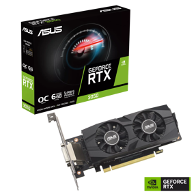 Asus RTX3050 OC, RTX3050-O6G-LP-BRK, 6GB GDDR6, NVIDIA GeForce, 90YV0KQ0-M0NA00