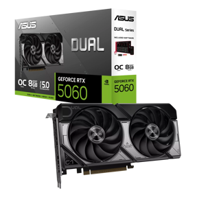 ASUS RTX5060 OC, DUAL-RTX5060-O8G, 8GB GDDR7, NVIDIA GeForce, 90YV0N12-M0NA00