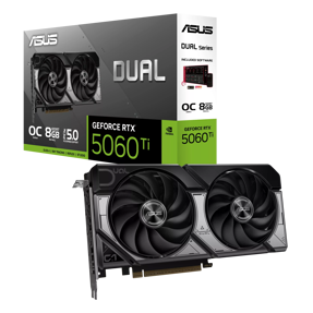 ASUS RTX5060Ti OC, DUAL-RTX5060TI-O8G, 8GB GDDR7, NVIDIA GeForce, 90YV0MP2-M0NA00