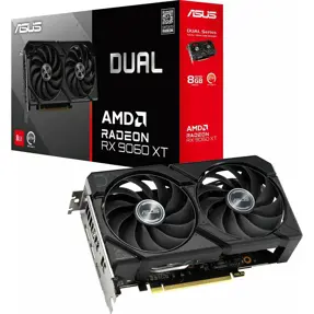 ASUS RX9060XT, DUAL-RX9060XT-8G, 8GB GDDR6, AMD Radeon, 90YV0MI1-M0NA00