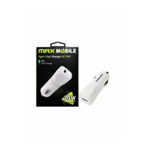 Auto adapter Maxmobile, PD QC3.0, USB-C, SC-198, 20W, Bijeli