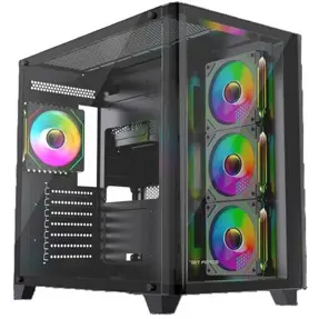 Bit Force Midi Tower CUBE ARGB-TGC-PWM4, Gaming Black, 4xARGB ventilators