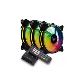 Bit Force ventilator 120mm SPECTRUM ARGB LED + kontroler/daljinski, 3-Pack, Black