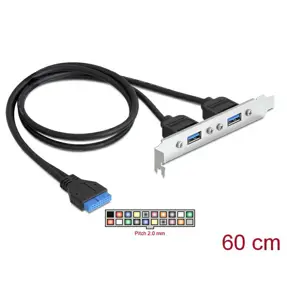 Bracket USB 3.0 interni 2 priključka, USB interni header 20 pin > 2xUSB 3.0., Gembird, GEM-CC-USB3-RECEPT