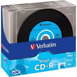 CD medij, Verbatim, 10 kom, slim case, Vinyl Look, 43426