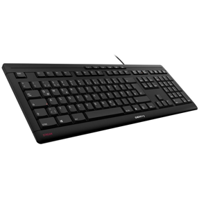 Cherry STREAM, tiha vodootporna tipkovnica, USB, crna