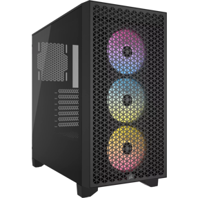 Corsair Midi Tower 3000D Airflow, RGB, glass window, Black, CC-9011255-WW