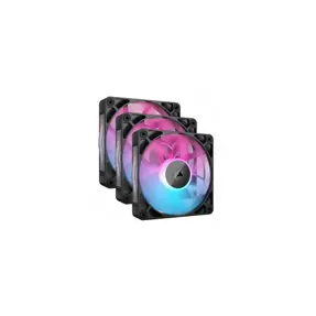 Corsair ventilator 120mm iCUE Link RX120, PWM, RGB, 3-Pack, Black, CO-9051018-WW