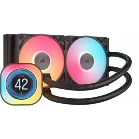 Corsair vodeno hlađenje iCUE LINK Titan 240 RX LCD RGB, Black, 240mm, CW-9061022-WW, (na vanjskom skladištu - isporuka 1-2 radna dana)