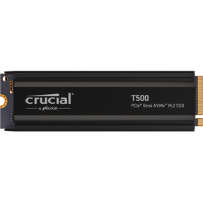 Crucial SSD 1TB T500, heatsink, M.2 SSD, NVMe PCIe, Gen 4, CT1000T500SSD5