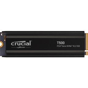 Crucial SSD 1TB T500, heatsink, M.2 SSD, NVMe PCIe, Gen 4, CT1000T500SSD5