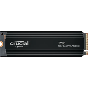 Crucial SSD 4TB T705, heatsink, M.2 SSD, NVMe PCIe, Gen 5, CT4000T705SSD5