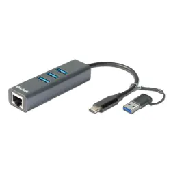 D-Link DUB-2332, USB Type-C/USB 3.0 Hub to Gigabit Ethernet Network Adapter