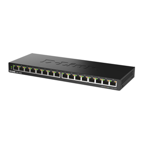 D-Link Switch DGS-1016S, 16-Port, Gigabit, Unmanaged, Desktop, Low Profile, Metal, DGS-1016S/E