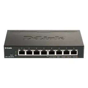 D-Link Switch DGS-1100-08PV2, 8-Port Gigabit Smart Managed PoE+ Switch