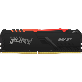 DDR4 8GB (1x8) Kingston, 3200MHz, CL16, Fury Beast Black RGB, KF432C16BBA/8