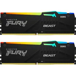 DDR5 32GB (2x16), Kingston, 6000MHz, CL36, Fury Beast RGB, Intel XMP 3.0/AMD EXPO, KF560C36BBE2AK2-32