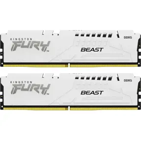 DDR5 32GB (2x16) Kingston, 6000Mhz, Fury Beast White, Intel XMP 3.0/AMD EXPO, KF560C36BWE2K2-32