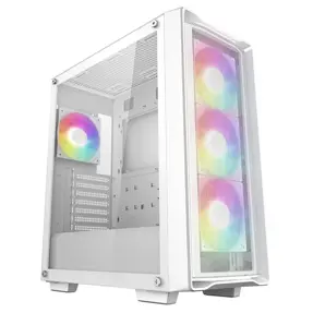 DeepCool Midi Tower CC560 Mesh V2 WH, ATX, ARGB, Tempered glass, White, R-CC560-WHAMA4-G-2