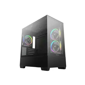 DeepCool Midi Tower CG380 3F, ATX, Tempered Glass, Black, R-CG380-BKAGM3-G
