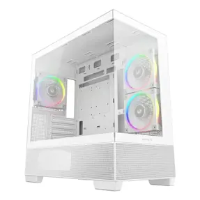 DeepCool Midi Tower CG380 3F, ATX, Tempered Glass, White, R-CG380-WHAGM3-G
