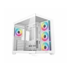 DeepCool Midi Tower CG530 4F WH, ATX, ARGB, Tempered glass, White, R-CG530-WHADA4-G-1