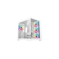 DeepCool Midi Tower CG530 4F WH, ATX, ARGB, Tempered glass, White, R-CG530-WHADA4-G-1