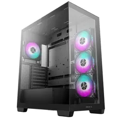 DeepCool Midi Tower CG580 4F, ATX, Tempered Glass, Black, R-CG580-BKADA4-G-1