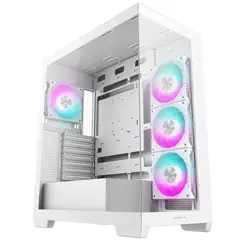 DeepCool Midi Tower CG580 4F WH, ATX, tempered glass, white, R-CG580-WHADA4-G-1