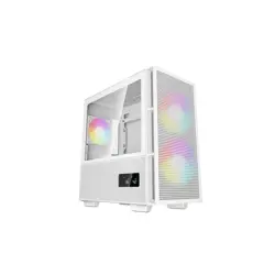 DeepCool Mini Tower CH360 Digital WH, Micro-ATX, ARGB, LCD, Tempered glass, White, R-CH360-WHAPE3D-G-1