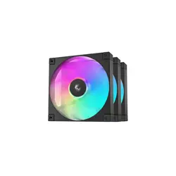 DeepCool ventilator 120mm FD12, ARGB, PWM, Black, 3-Pack, R-FD12-BKAPN3-G