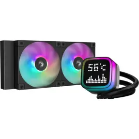 DeepCool vodeno hlađenje LP240, ARGB, Matrix, TDP 280W, Black, 240mm, R-LP240-BKMSNC-G-1