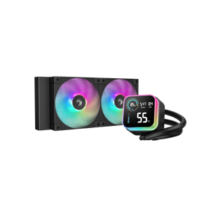DeepCool vodeno hlađenje LQ240, ARGB, Black, 240mm, LCD, R-LQ240-BKLSMW-G-1