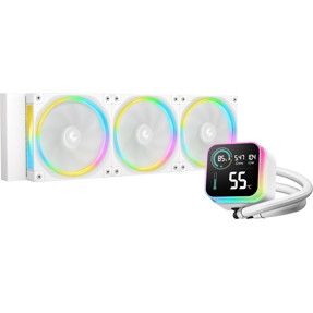 DeepCool vodeno hlađenje LQ360 ULTRA WH, TDP 300W, LCD, ARGB, White, 360mm, R-LQ360-WHASMC-G-1