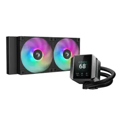 DeepCool vodeno hlađenje MYSTIQUE 240, ARGB, black, 240mm, LCD, R-LX550-BKADSNC-G-1