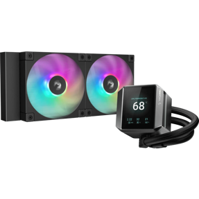 DeepCool vodeno hlađenje MYSTIQUE 240, LCD, ARGB, TDP 280W, Black, 240mm, LCD, R-LX550-BKADSNC-G-1