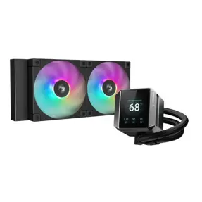 DeepCool vodeno hlađenje MYSTIQUE 240, LCD, ARGB, TDP 280W, Black, 240mm, LCD, R-LX550-BKADSNC-G-1