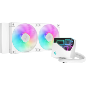 DeepCool vodeno hlađenje MYSTIQUE 240 WH, ARGB, TDP 280W, White, 240mm, LCD, R-LX240-WHDSNMCP-G-1